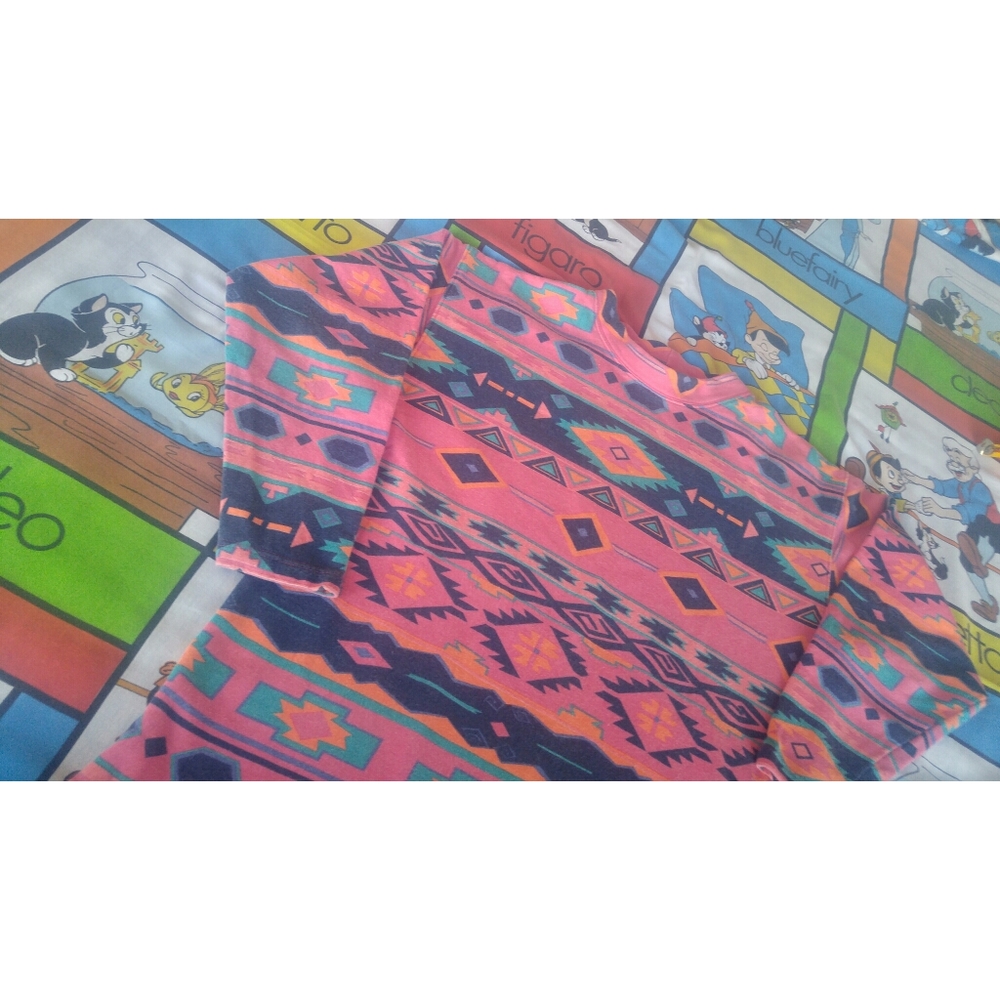 Vintage 90s Aztec Geometric Patterned Crewneck